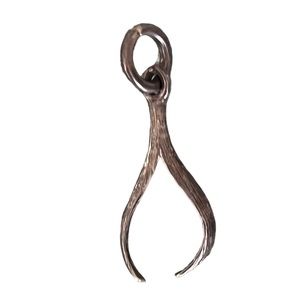 Vintage silver wishbone charm